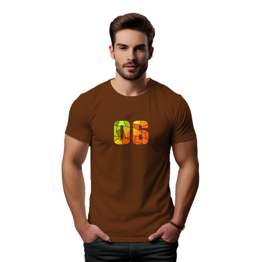 06 Number Unisex T-Shirt (Brown)