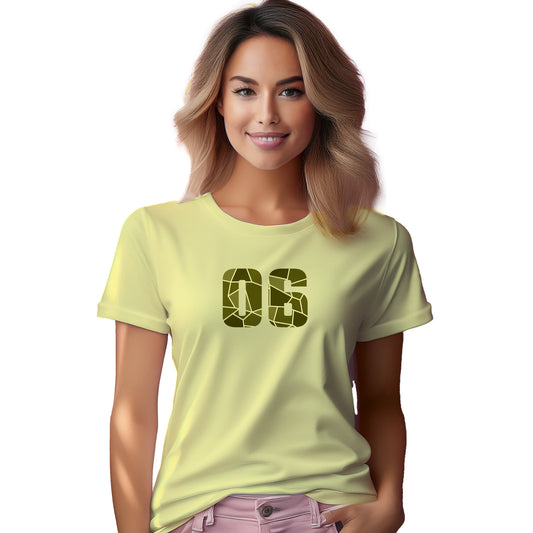 06 Number Women's T-Shirt (Butter Yellow)