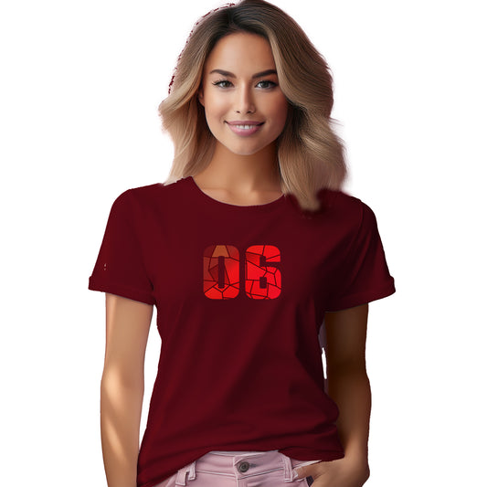 06 Number Women's T-Shirt (Maroon)
