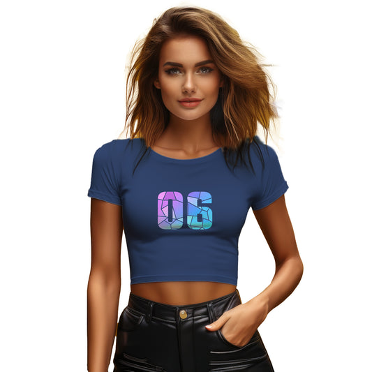 06 Number Women Crop Top (Navy Blue)