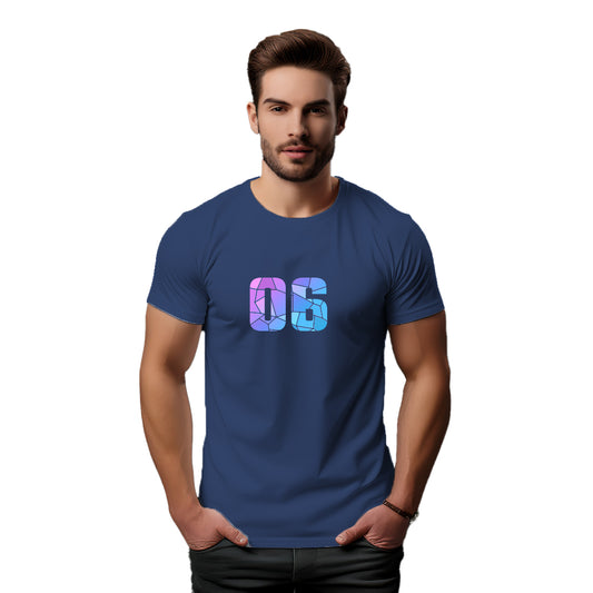 06 Number Unisex T-Shirt (Navy Blue)