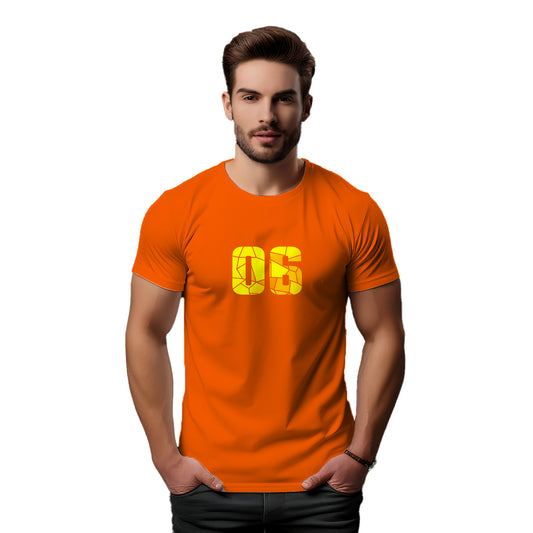 06 Number Unisex T-Shirt (Orange)