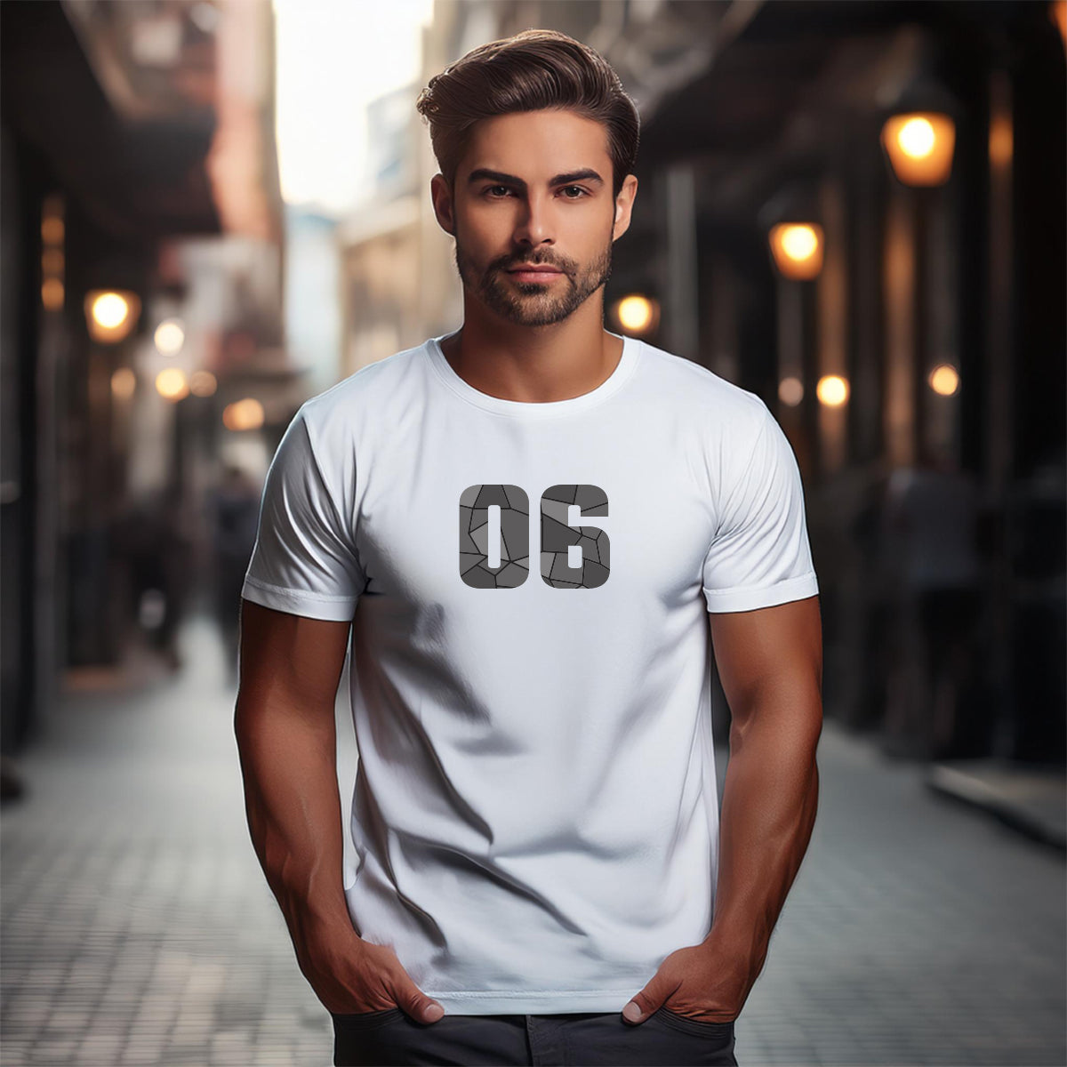 06 Number Unisex T-Shirt (White)