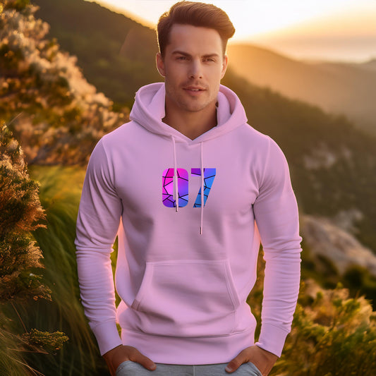 07 Number Unisex Hoodie (Light Pink)