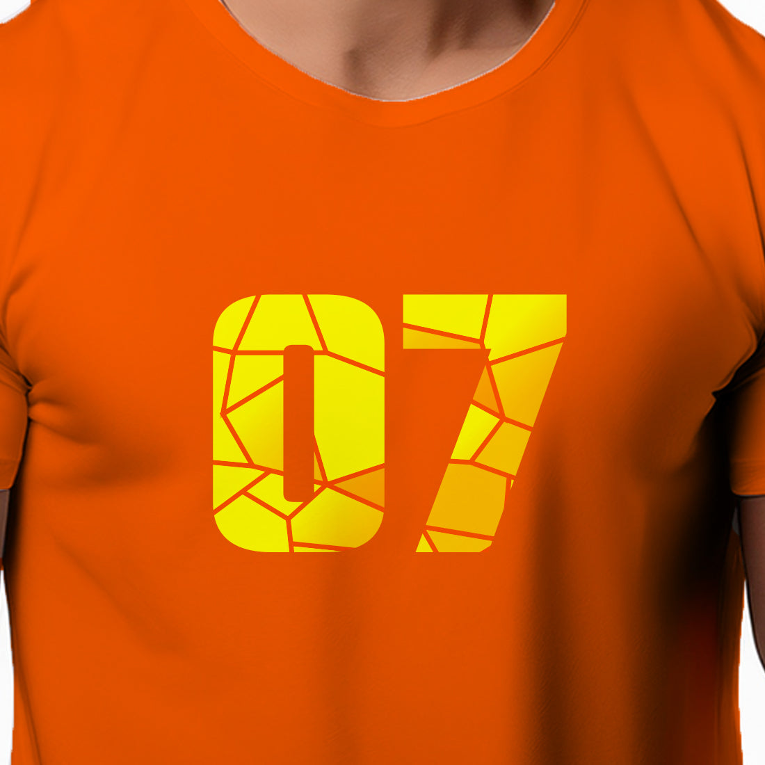07 Number Unisex T-Shirt (Orange)