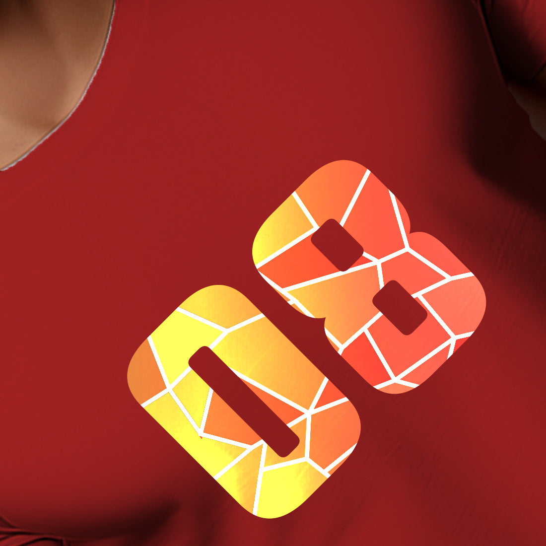 08 Number Unisex T-Shirt (Red)