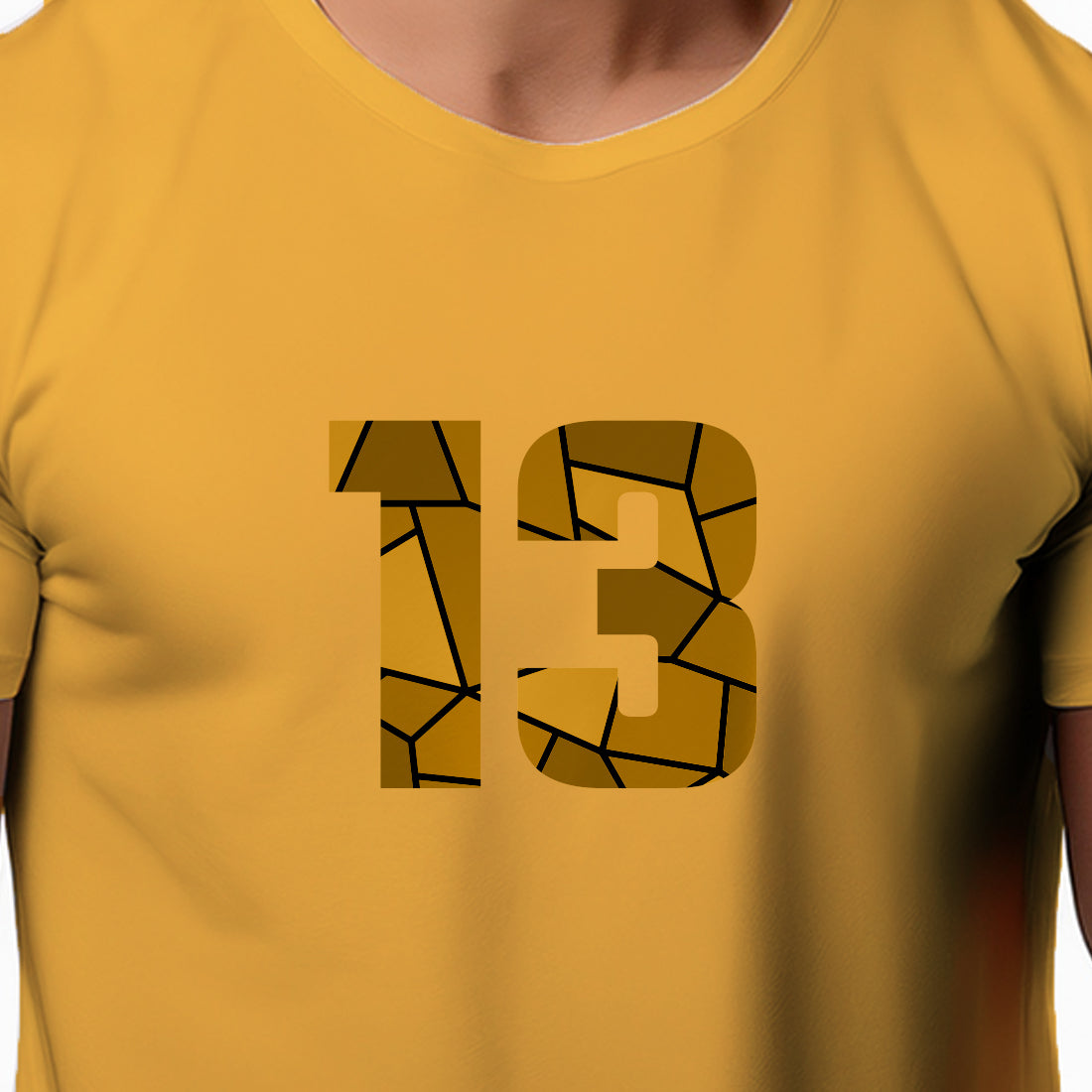 13 Number Unisex T-Shirt (Golden Yellow)