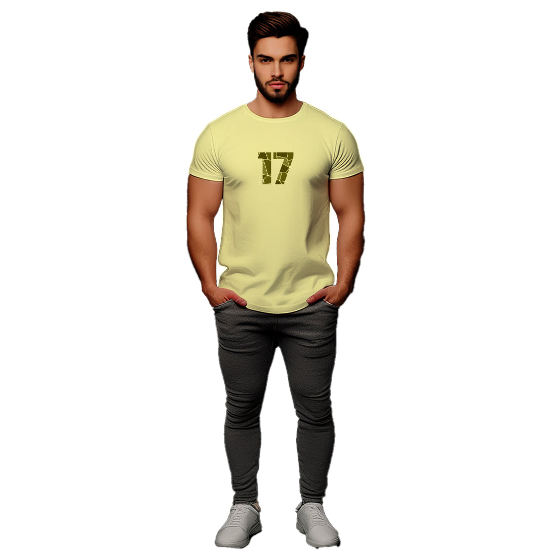 17 Number Unisex T-Shirt (Butter Yellow)