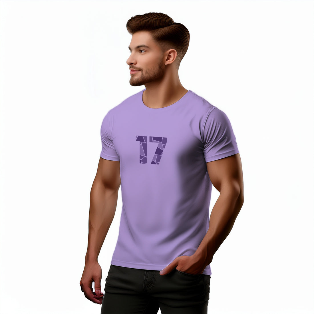 17 Number Unisex T-Shirt (Iris Lavender)