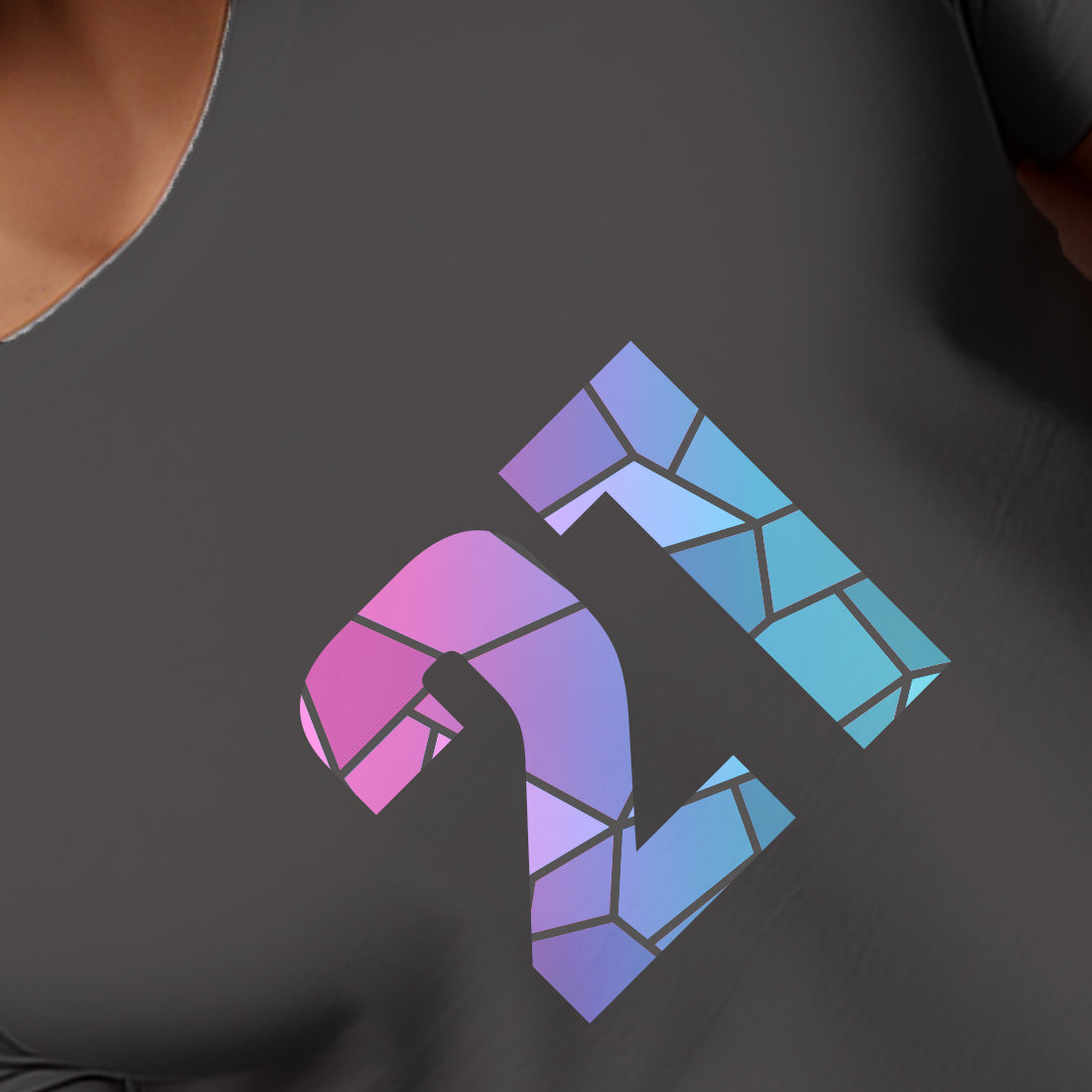 21 Number Unisex T-Shirt (Charcoal Grey)