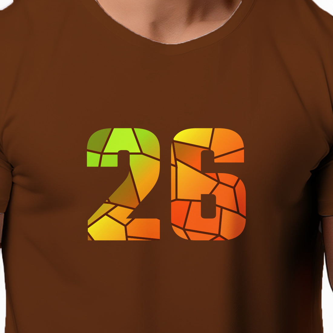 26 Number Unisex T-Shirt (Brown)