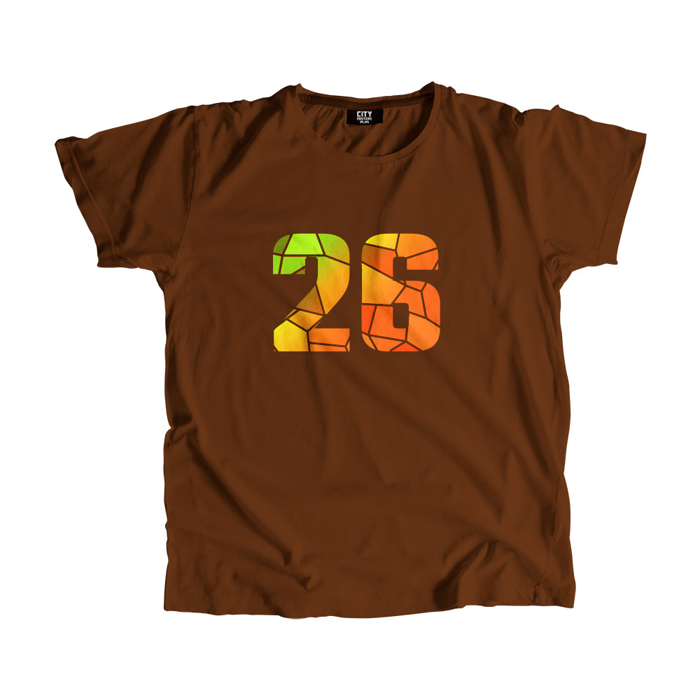 26 Number Unisex T-Shirt (Brown)