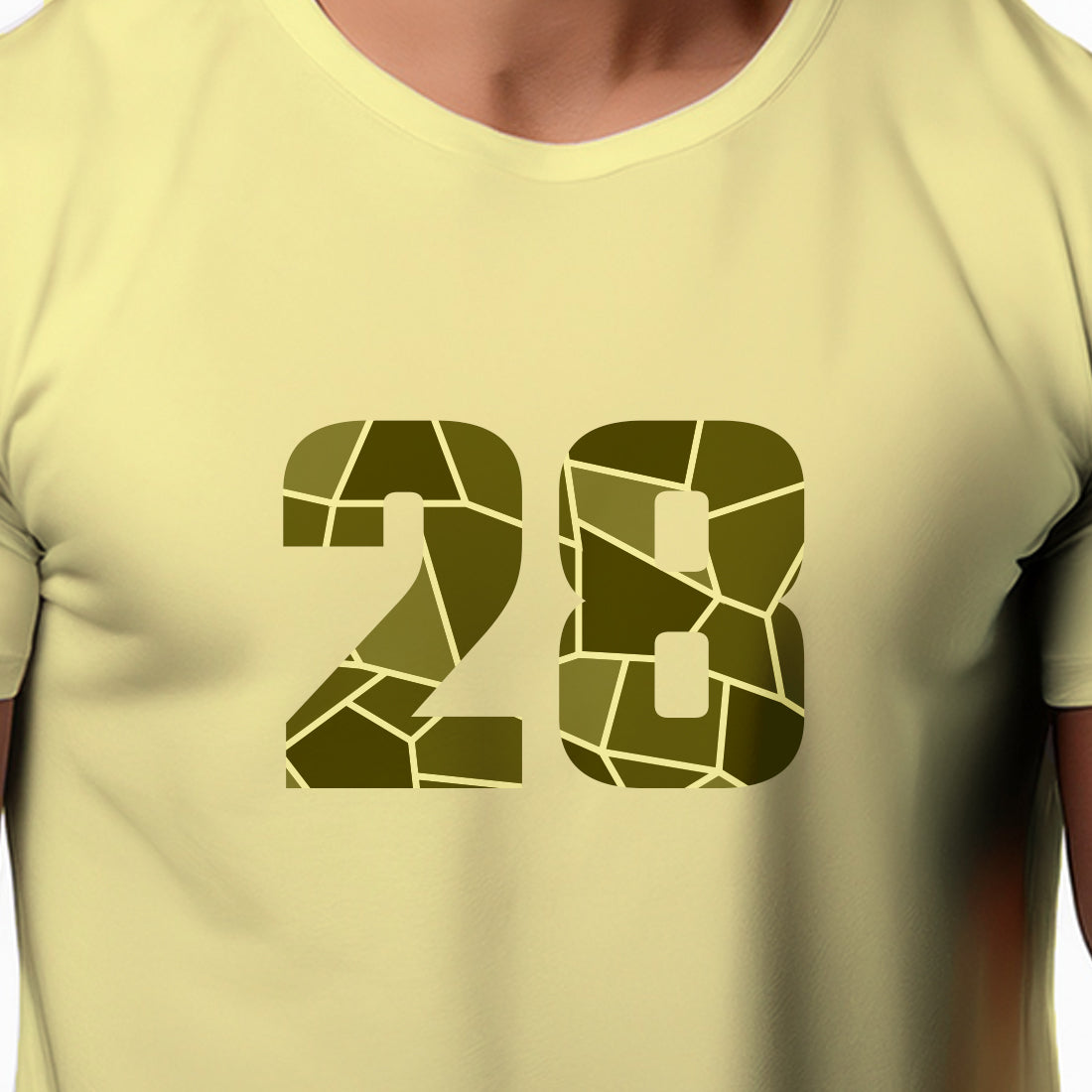 28 Number Unisex T-Shirt (Butter Yellow)