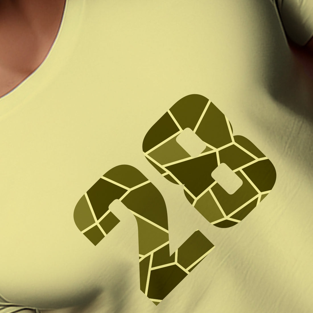 28 Number Unisex T-Shirt (Butter Yellow)