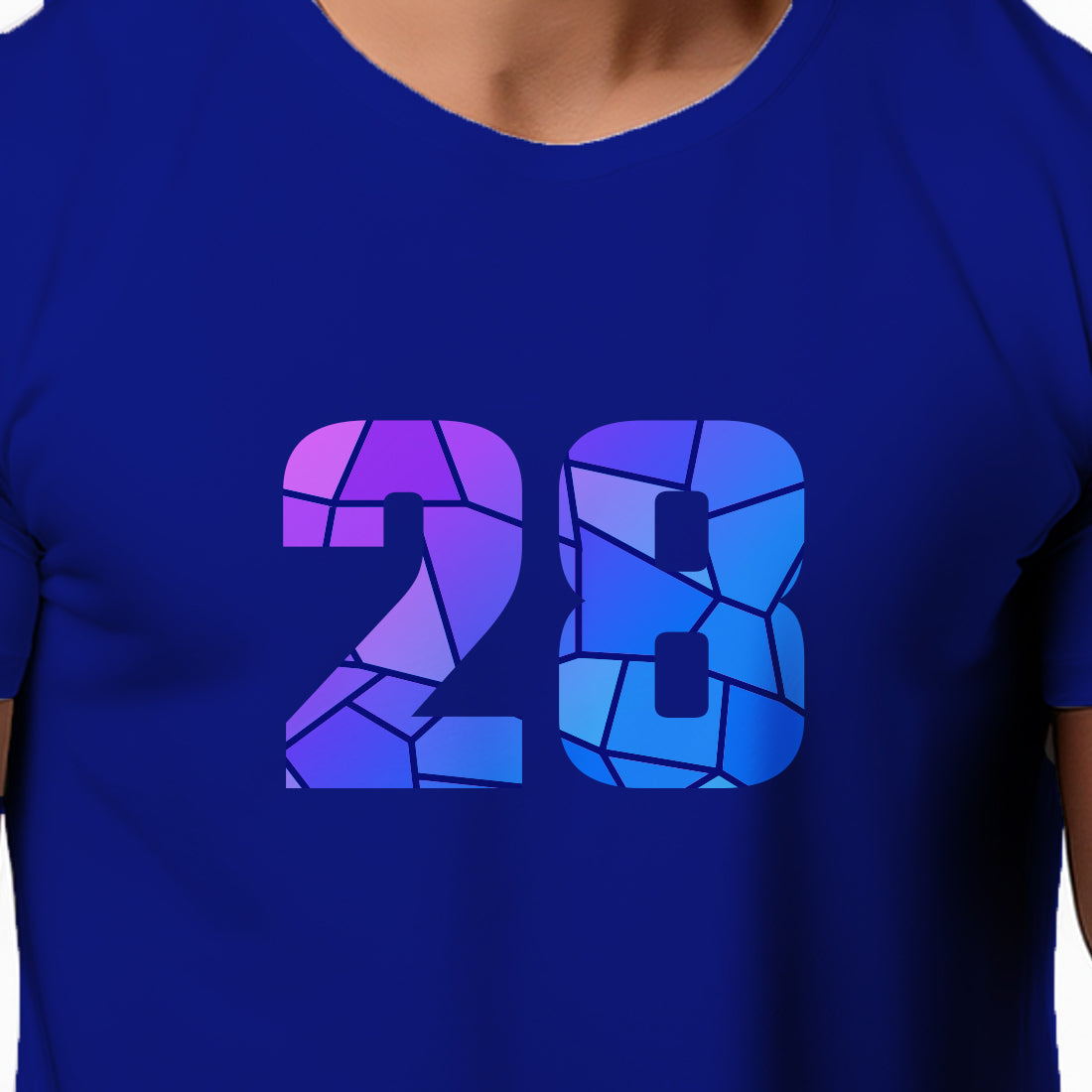 28 Number Unisex T-Shirt (Royal Blue)