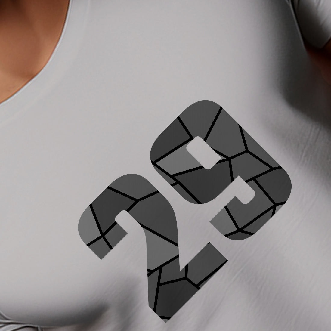 29 Number Unisex T-Shirt (Melange Grey)
