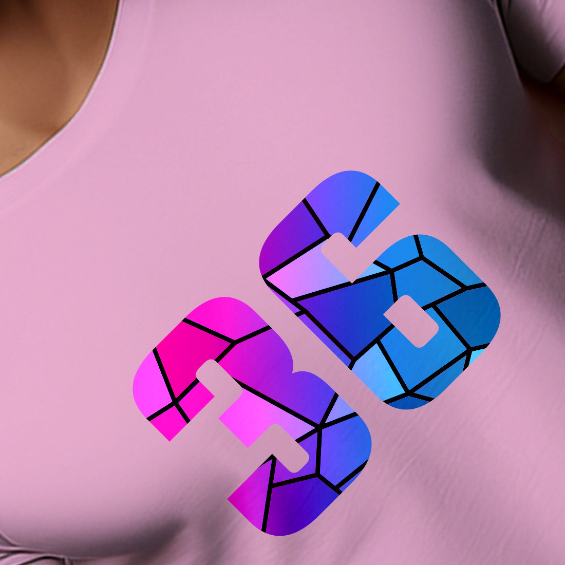 36 Number Unisex T-Shirt (Light Pink)