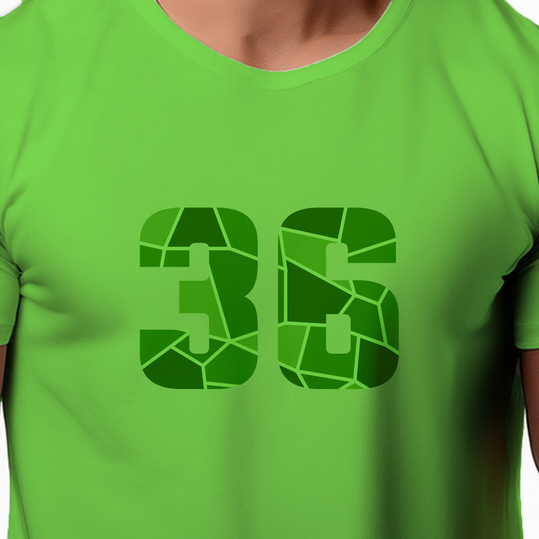 36 Number Unisex T-Shirt (Liril Green)