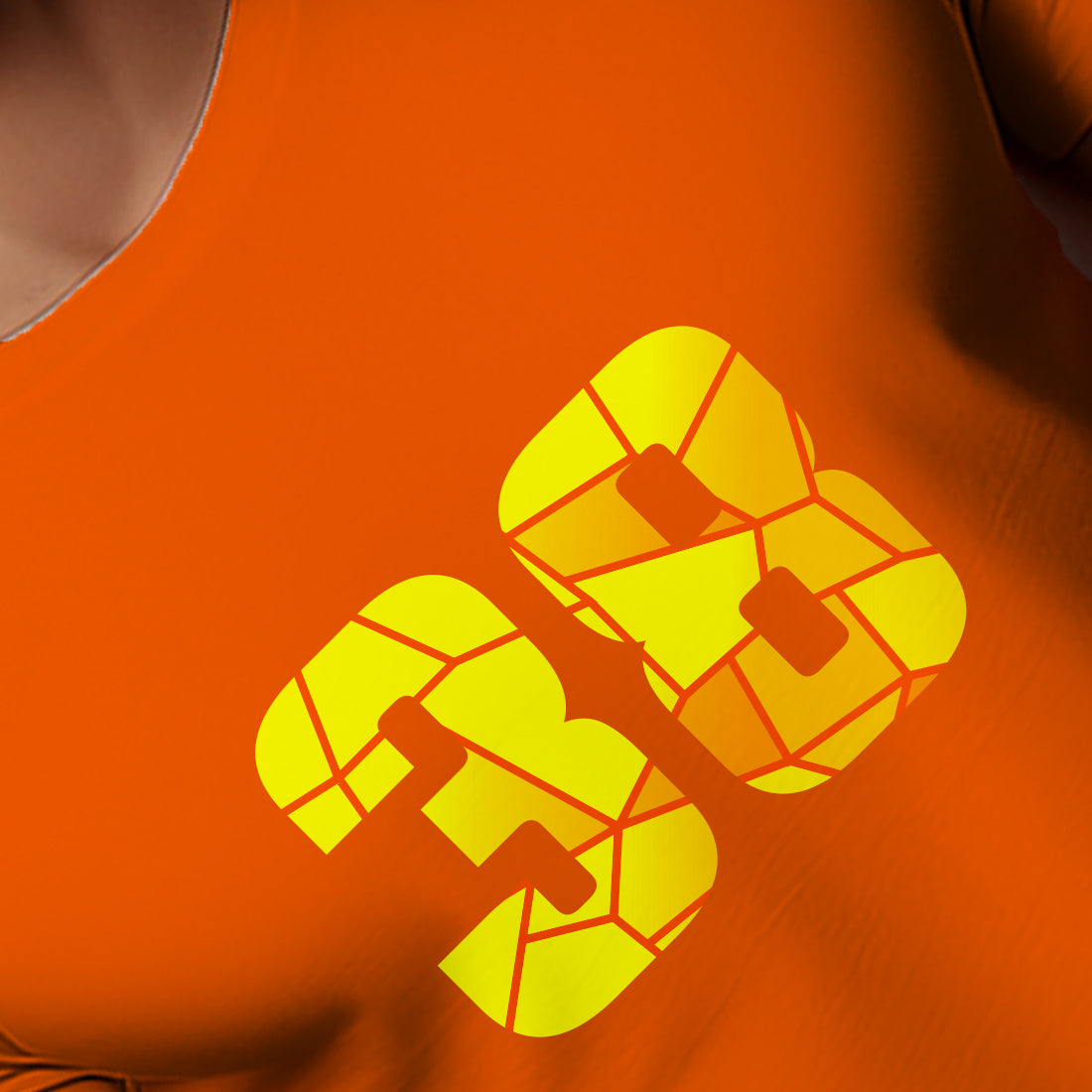 38 Number Unisex T-Shirt (Orange)