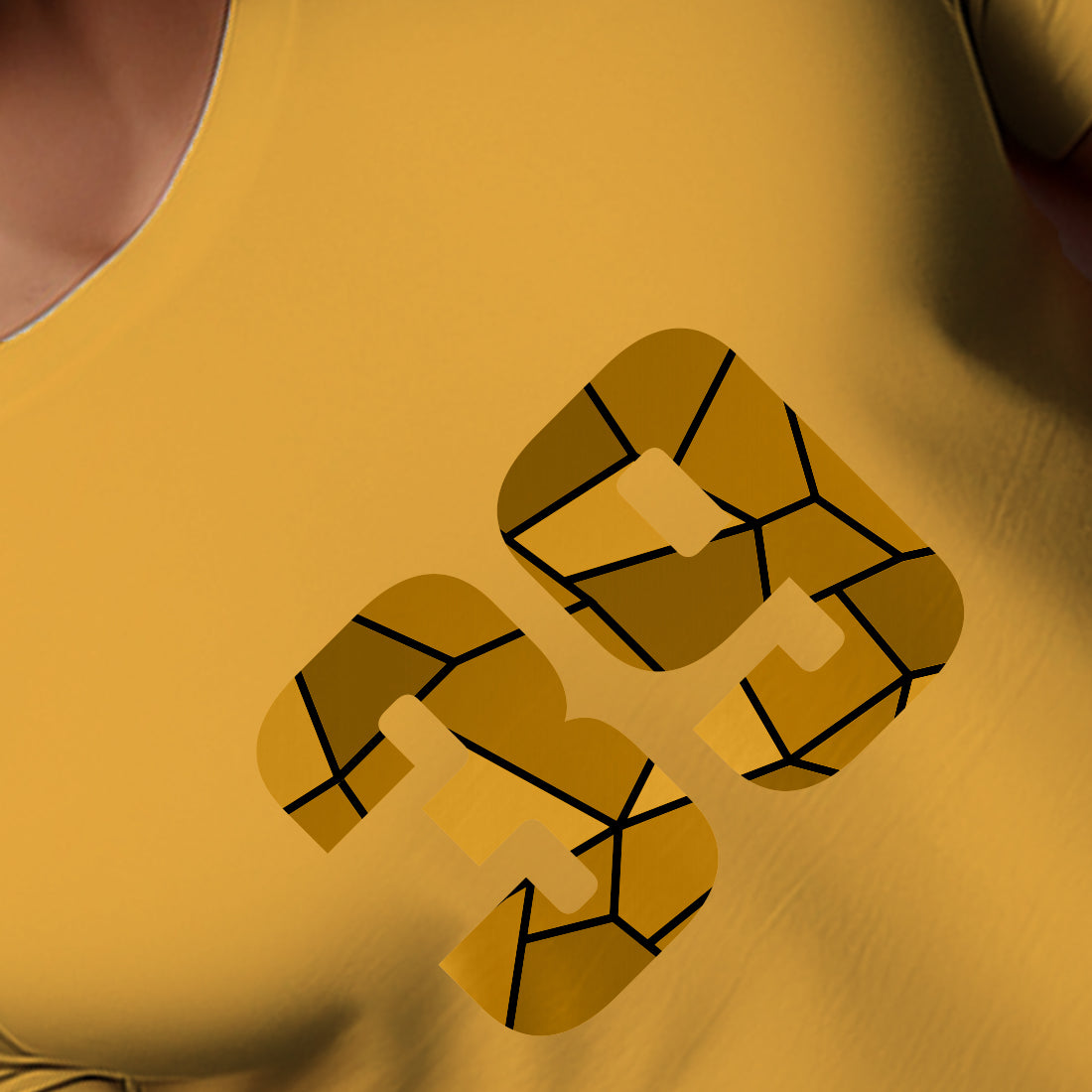 39 Number Unisex T-Shirt (Golden Yellow)