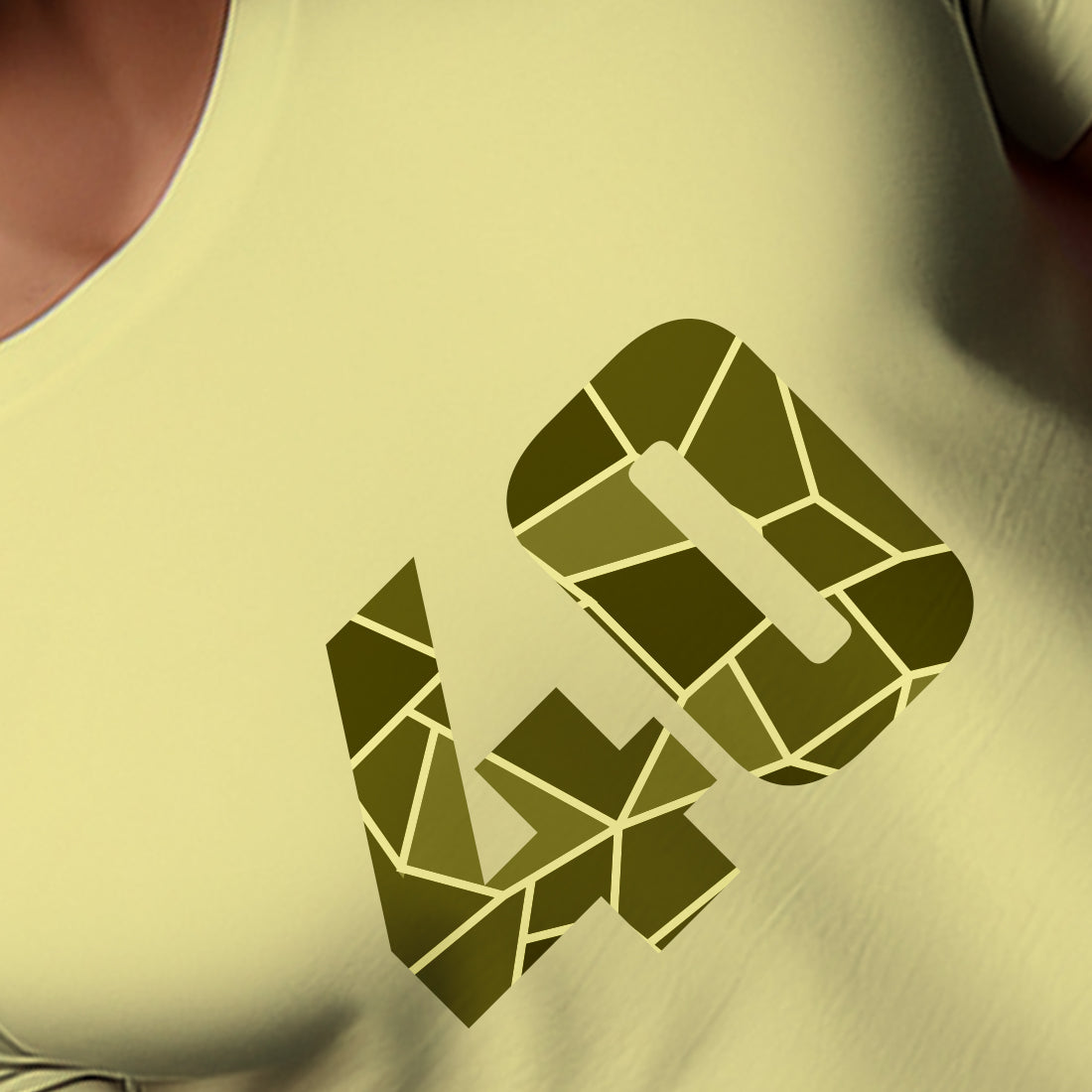 40 Number Unisex T-Shirt (Butter Yellow)