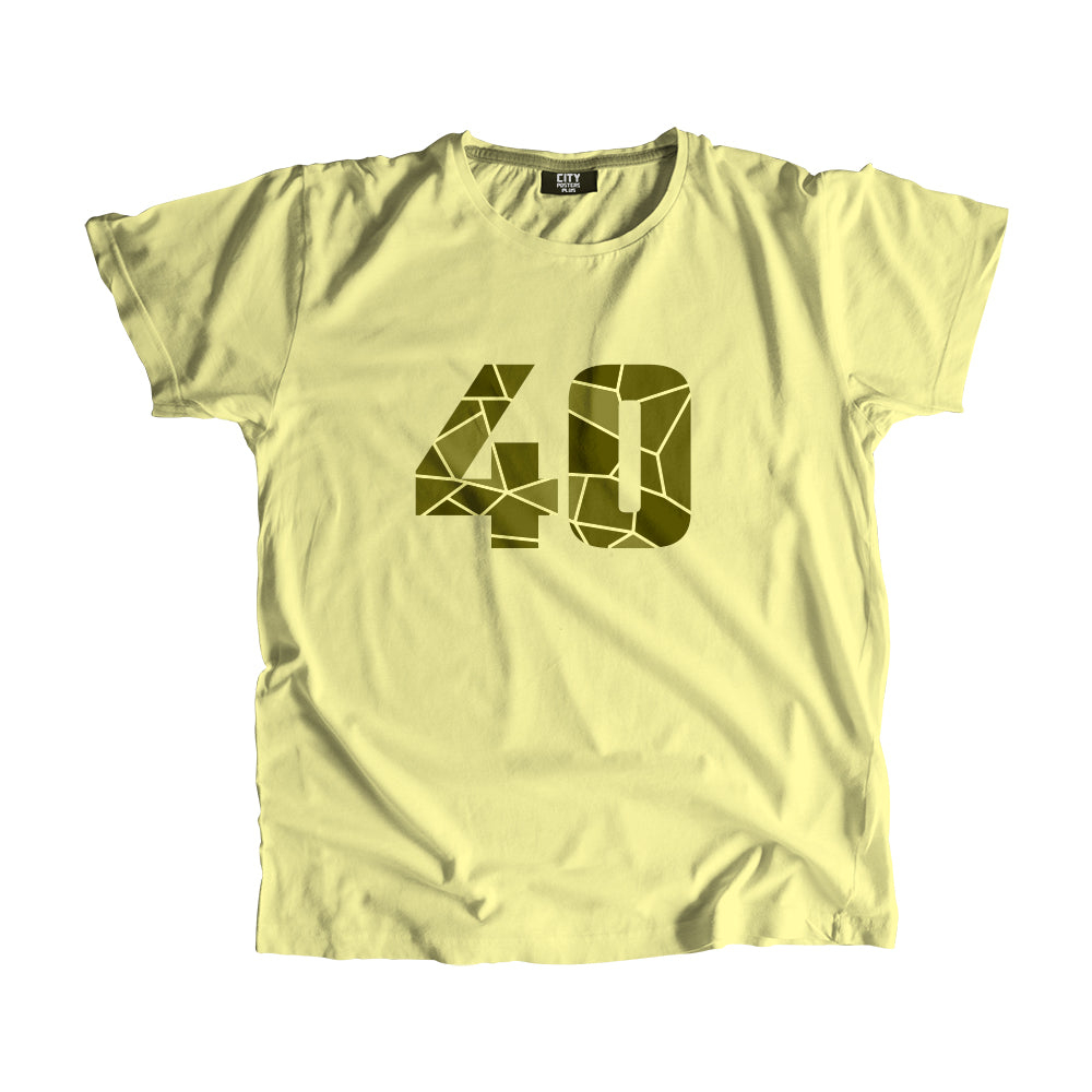 40 Number Unisex T-Shirt (Butter Yellow)