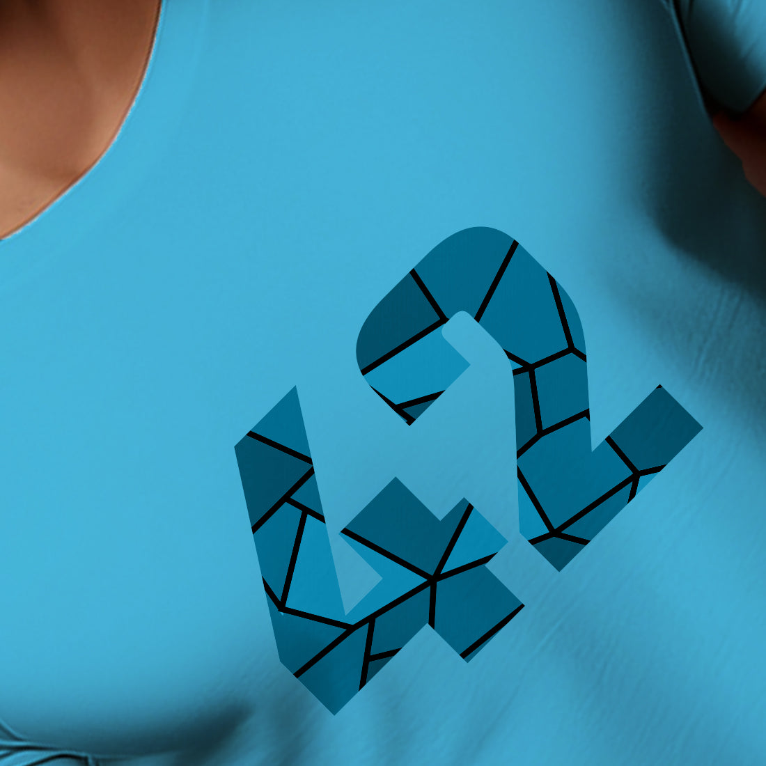 42 Number Unisex T-Shirt (Sky Blue)