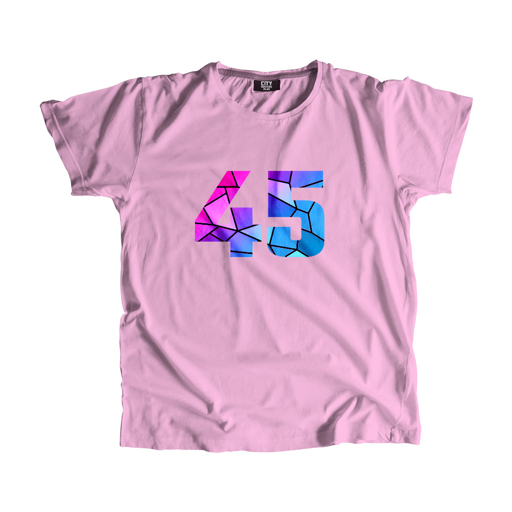 45 Number Unisex T-Shirt (Light Pink)