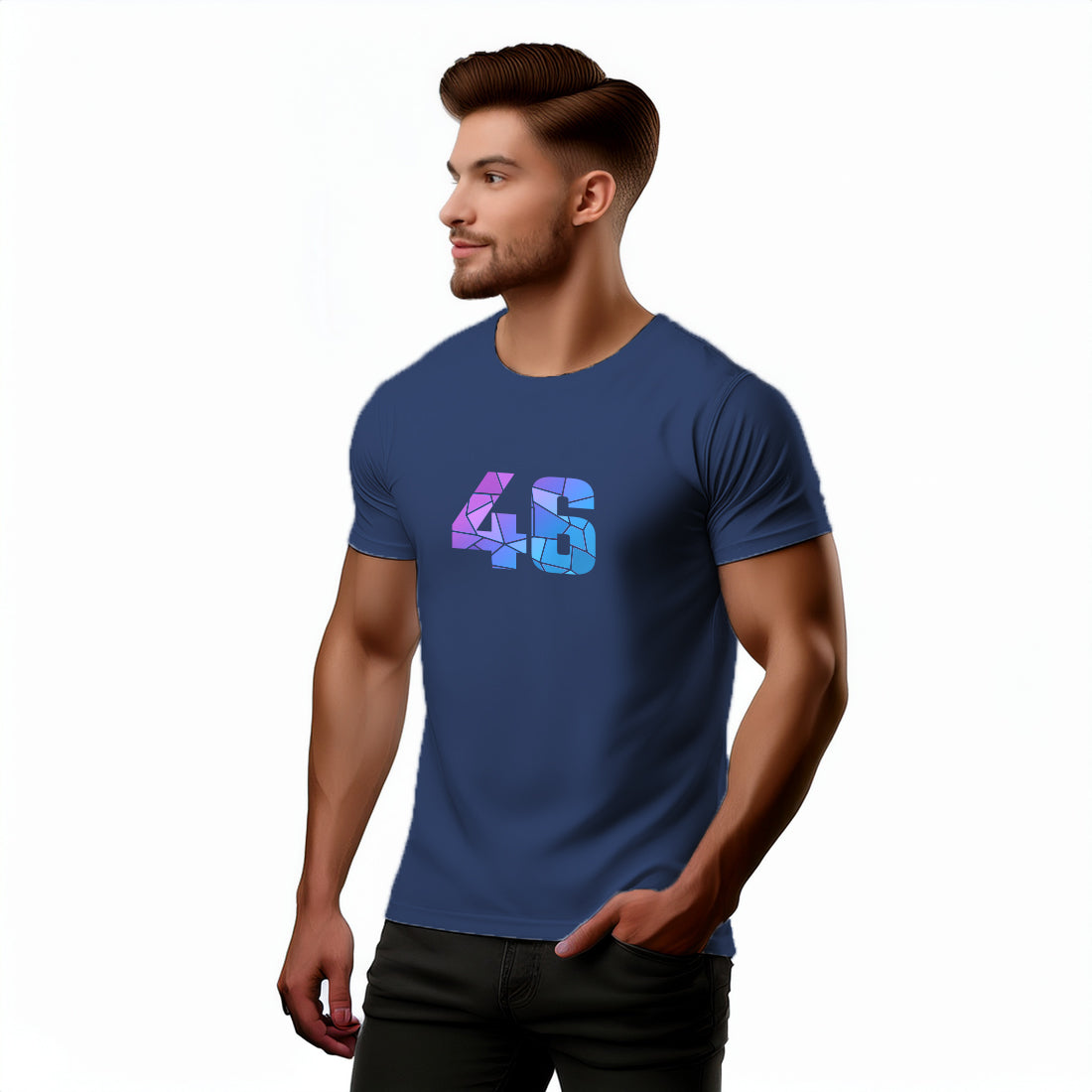 46 Number Unisex T-Shirt (Navy Blue)