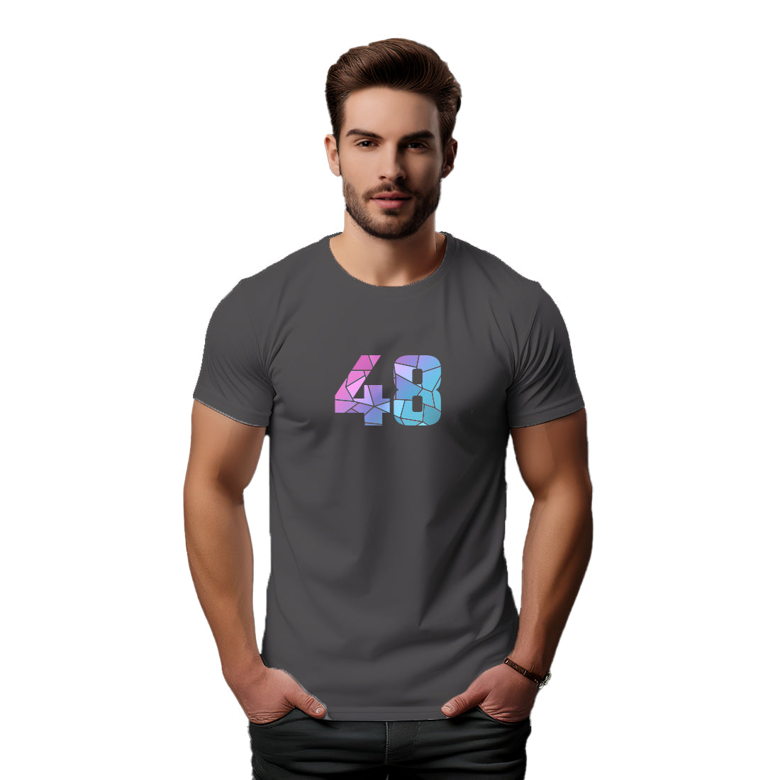 48 Number Unisex T-Shirt (Charcoal Grey)