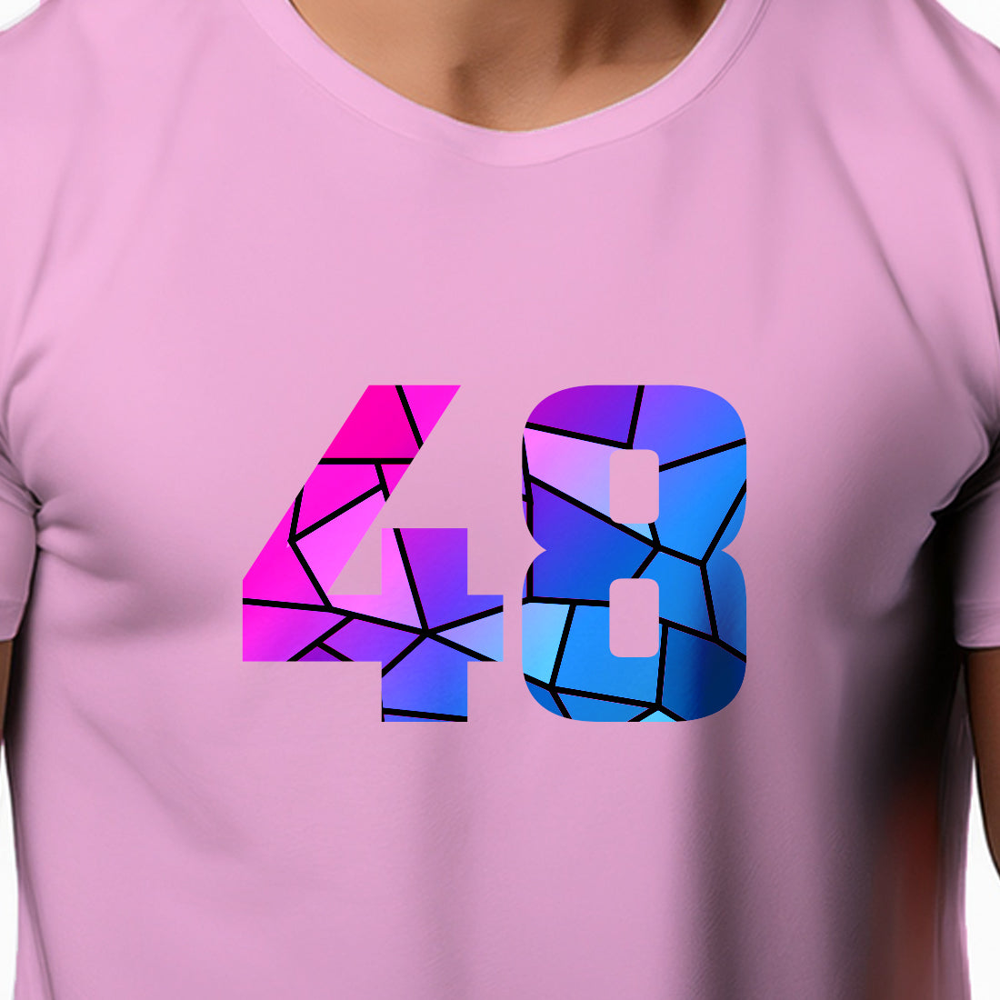48 Number Unisex T-Shirt (Light Pink)