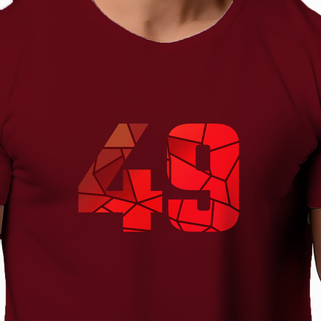 49 Number Unisex T-Shirt (Maroon)