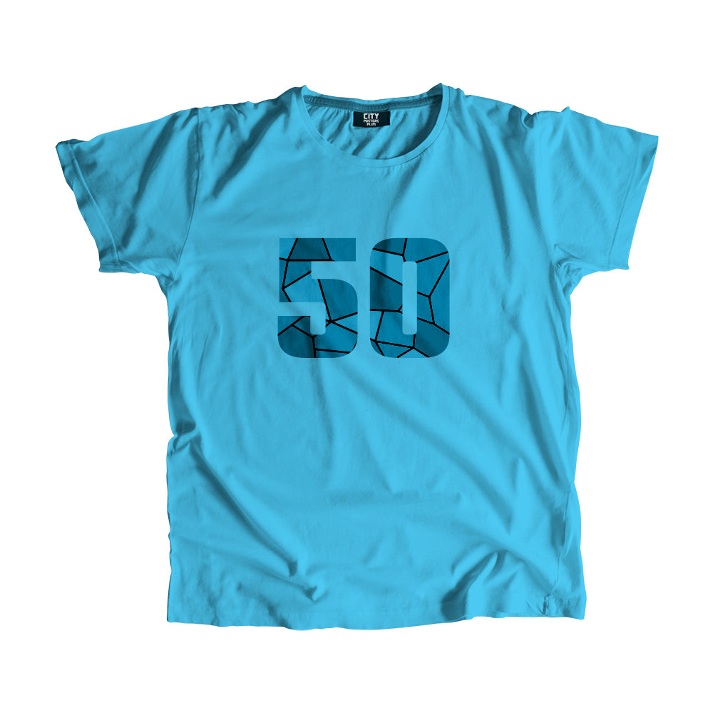 50 Number Unisex T-Shirt (Sky Blue)