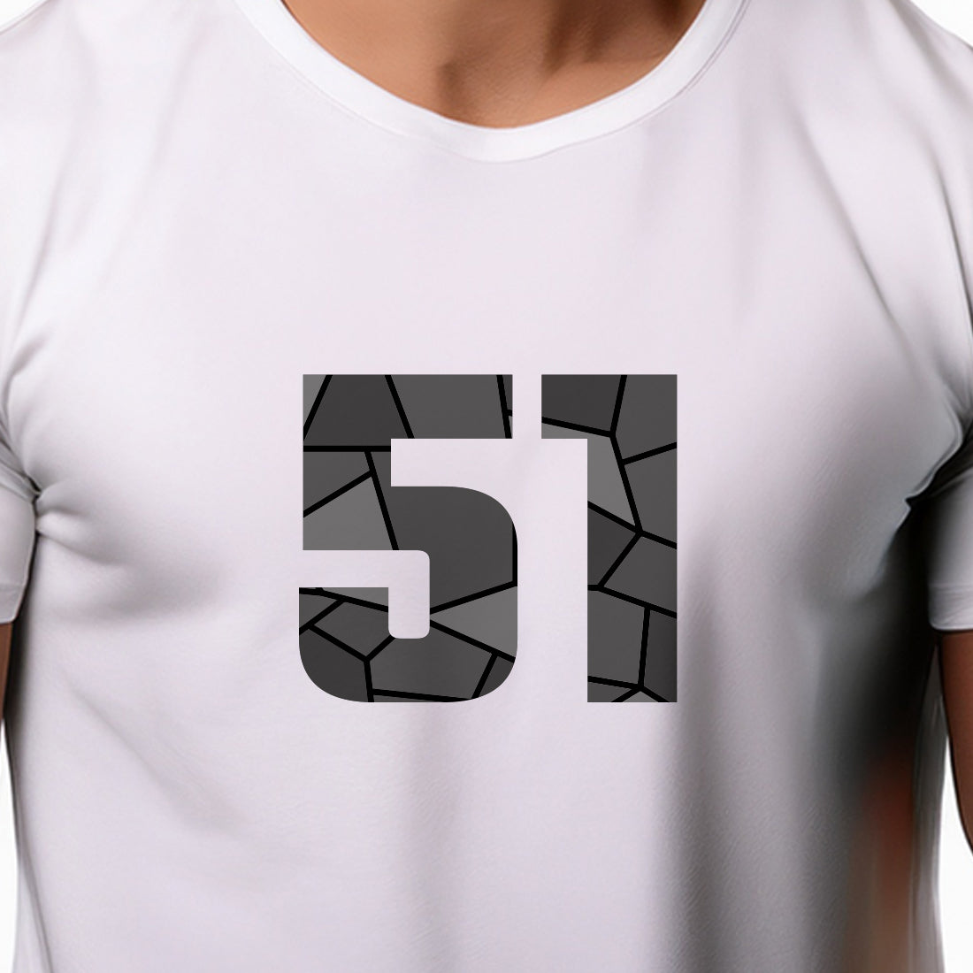 51 Number Unisex T-Shirt (White)
