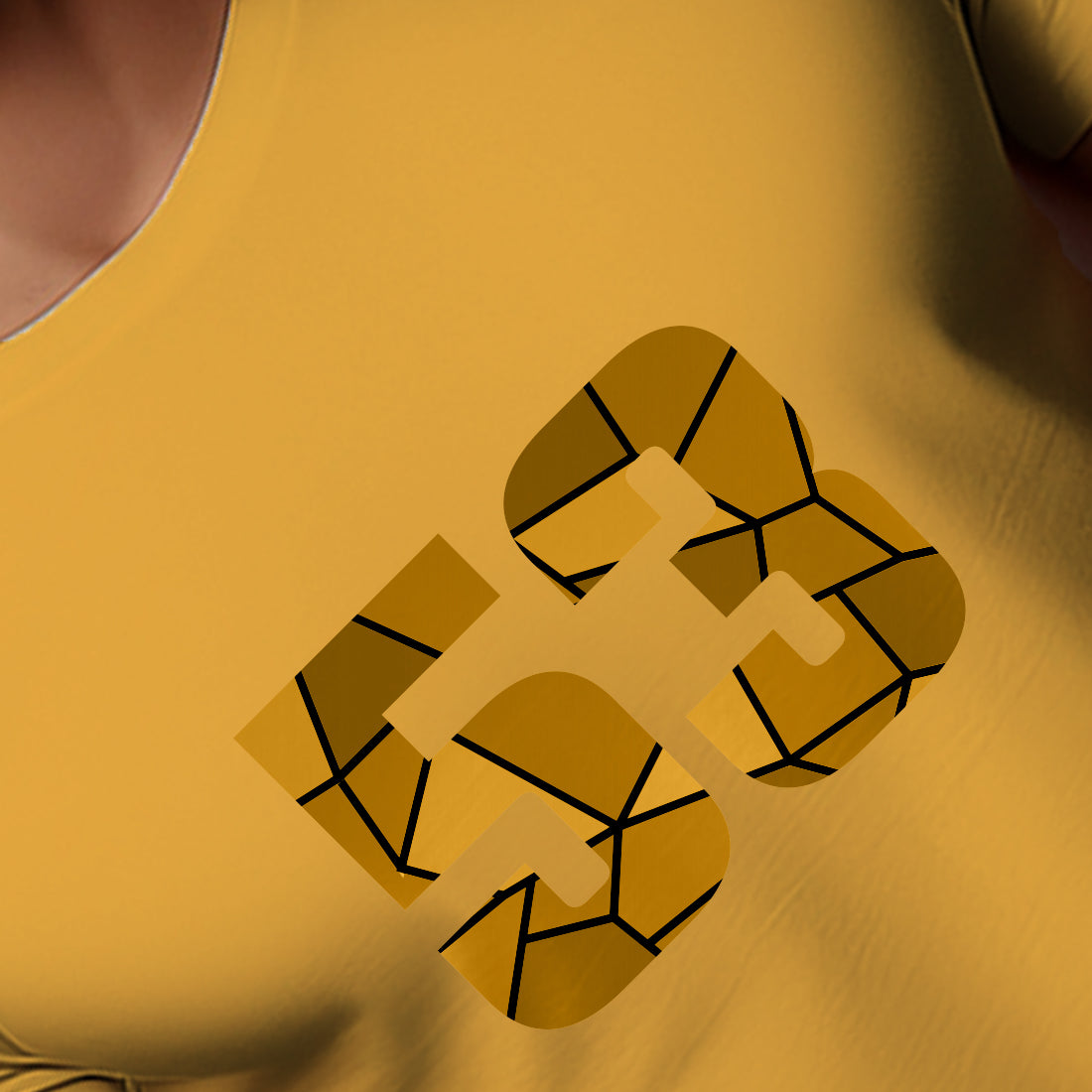53 Number Unisex T-Shirt (Golden Yellow)