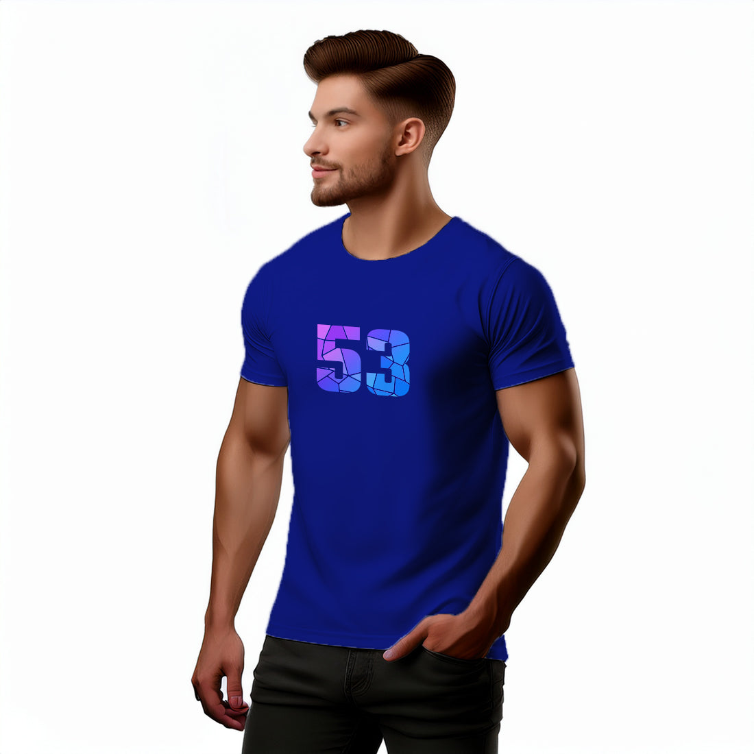 53 Number Unisex T-Shirt (Royal Blue)