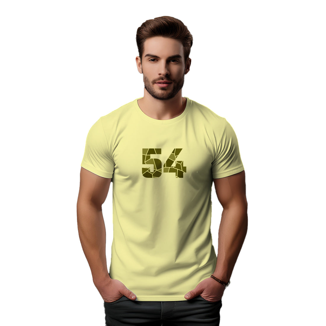 54 Number Unisex T-Shirt (Butter Yellow)