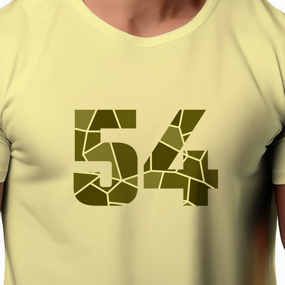 54 Number Unisex T-Shirt (Butter Yellow)