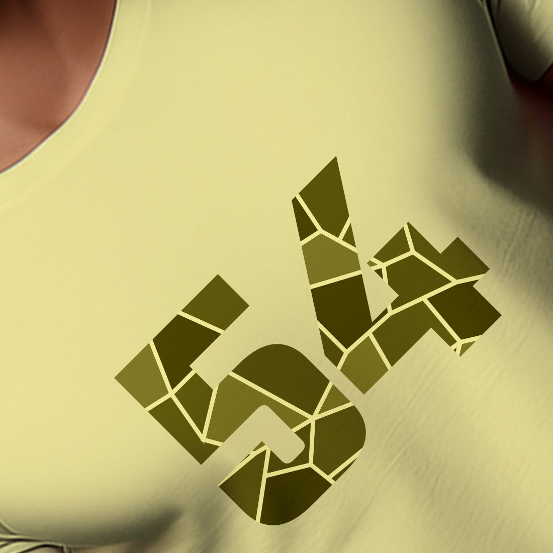 54 Number Unisex T-Shirt (Butter Yellow)