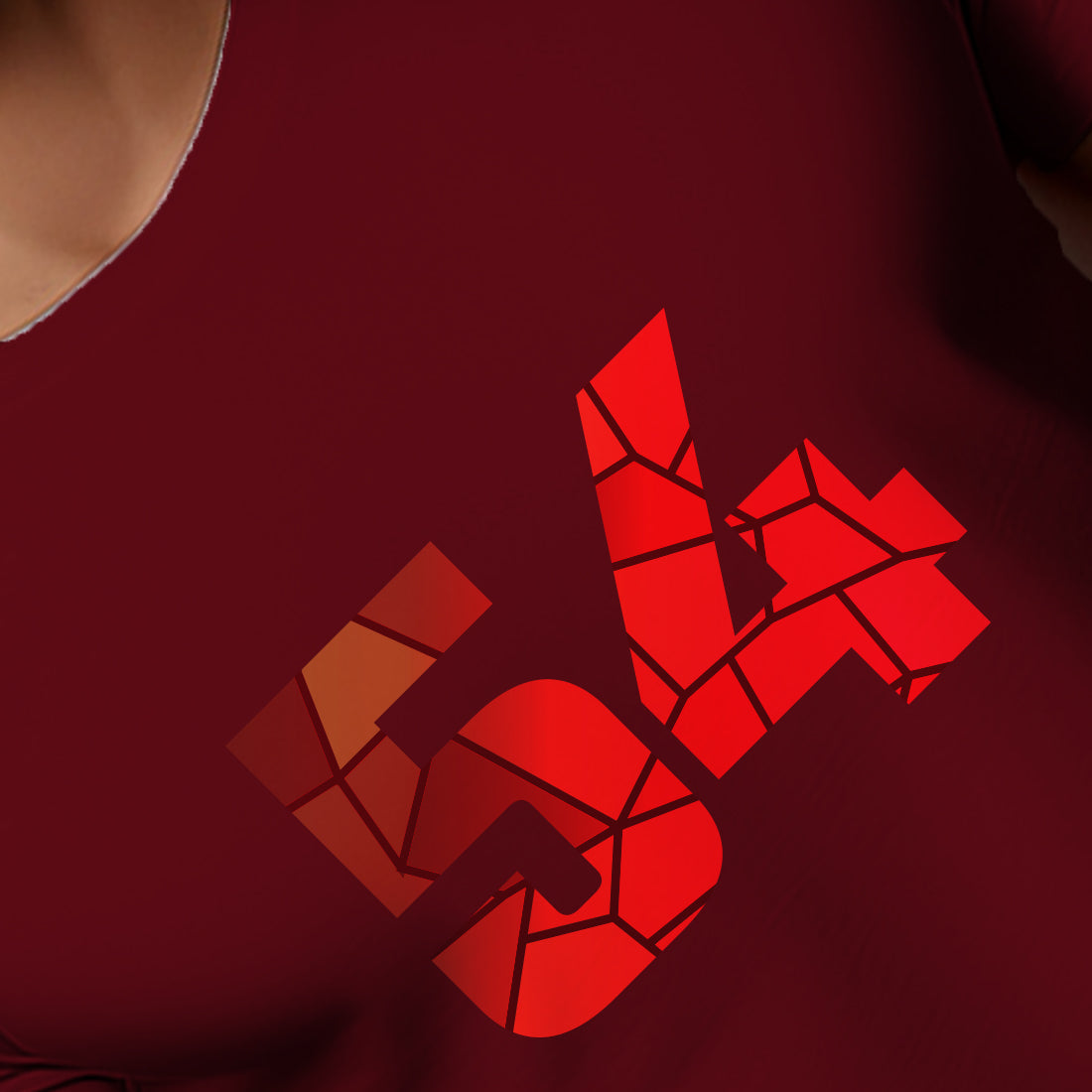 54 Number Unisex T-Shirt (Maroon)