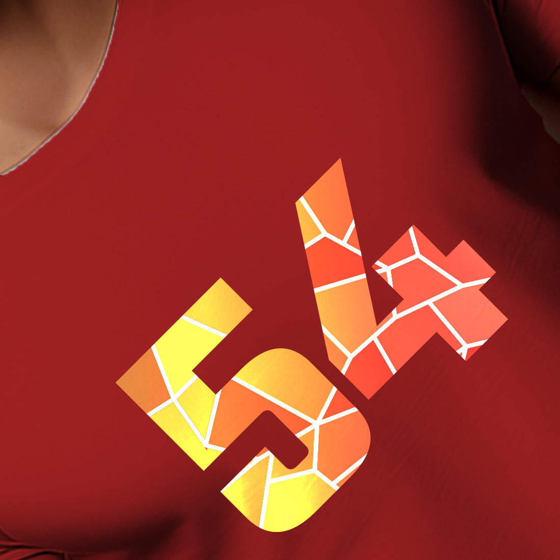 54 Number Unisex T-Shirt (Red)
