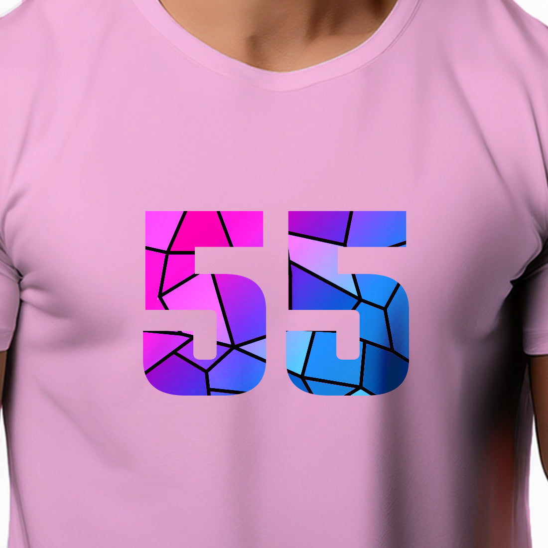 55 Number Unisex T-Shirt (Light Pink)