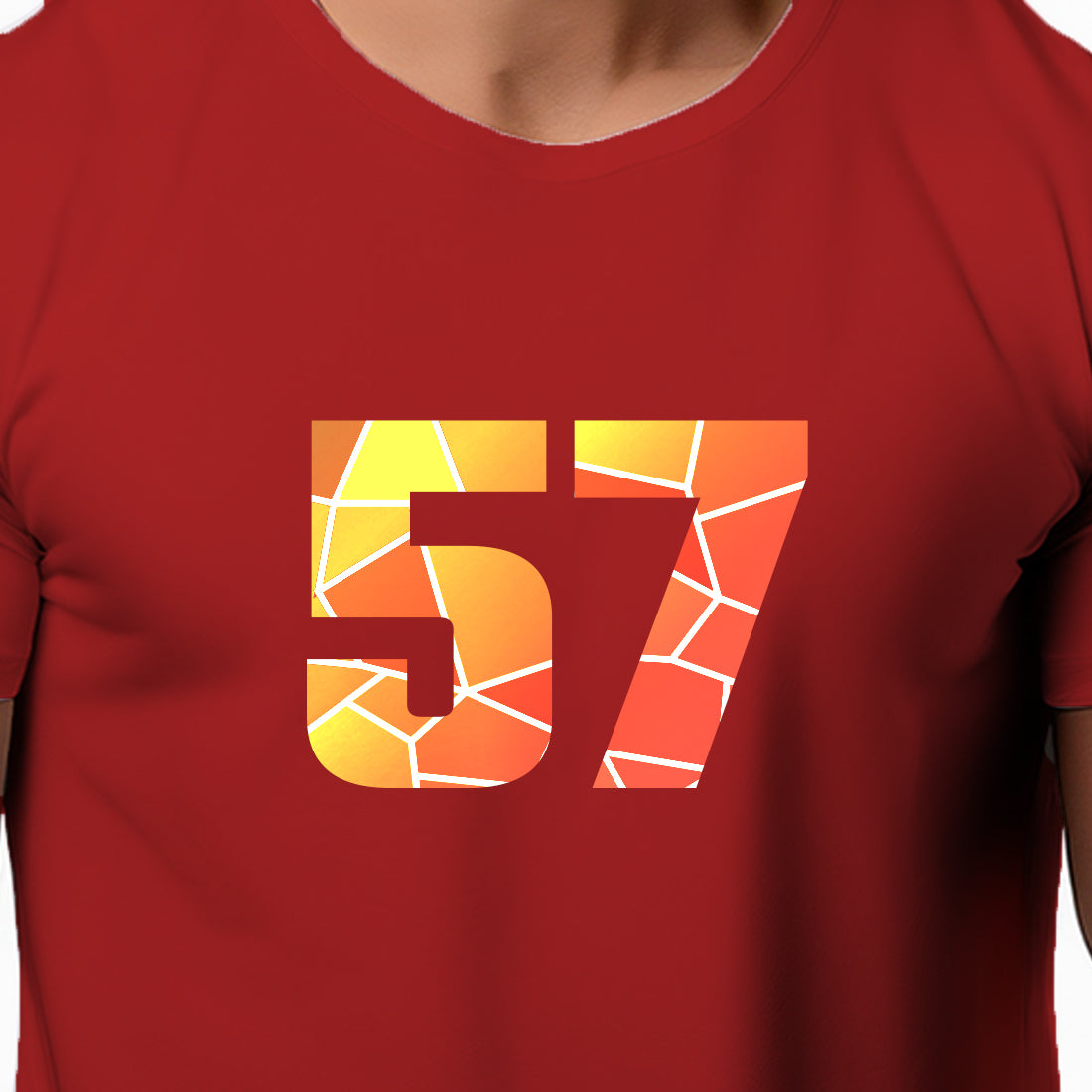 57 Number Unisex T-Shirt (Red)