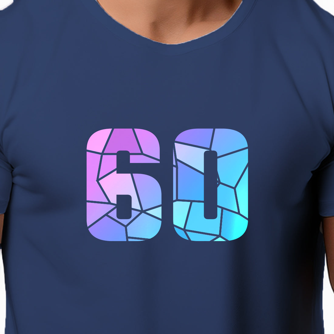 60 Number Unisex T-Shirt (Navy Blue)