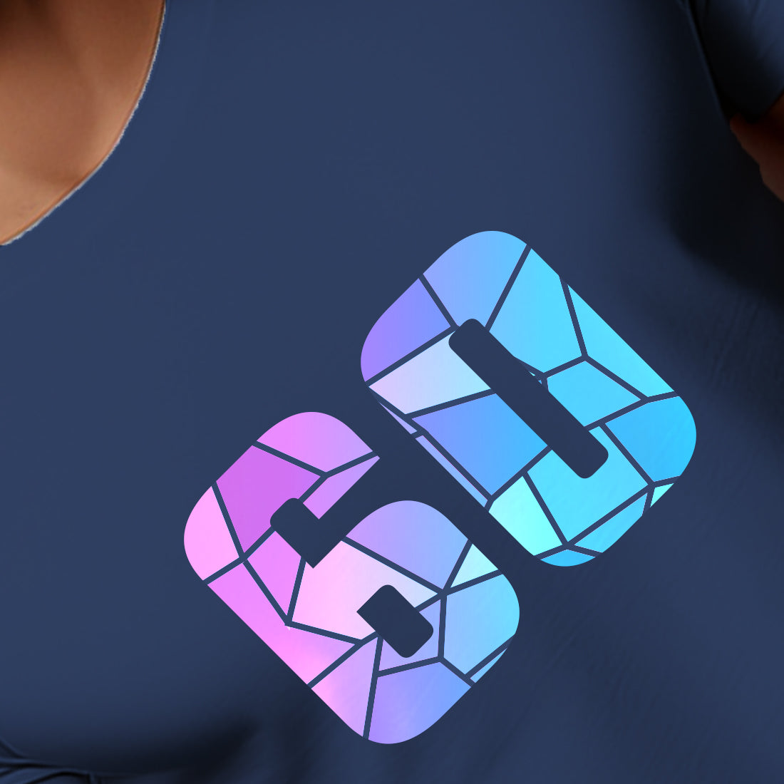 60 Number Unisex T-Shirt (Navy Blue)