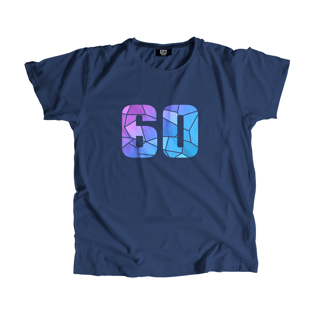 60 Number Unisex T-Shirt (Navy Blue)