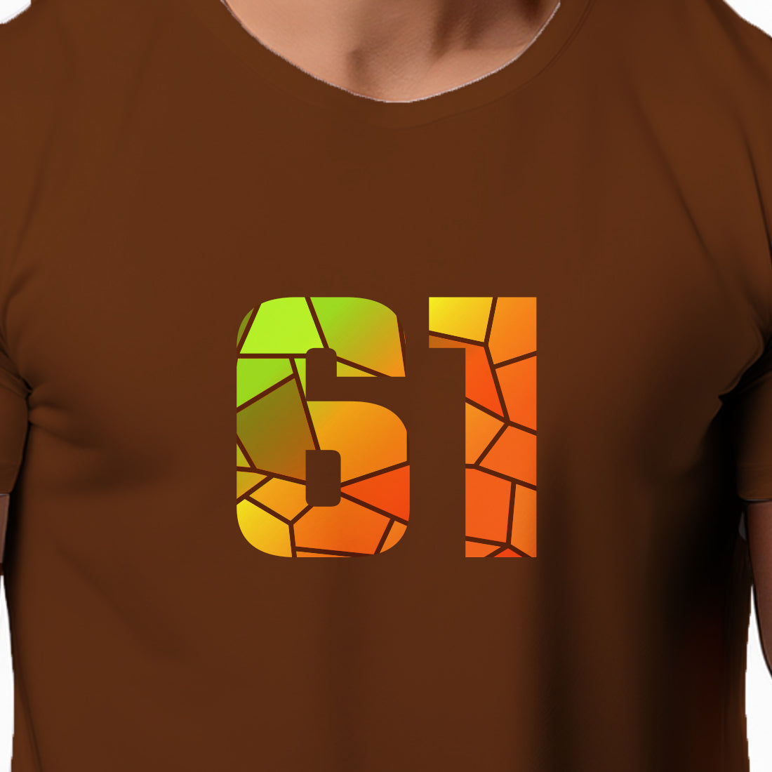 61 Number Unisex T-Shirt (Brown)