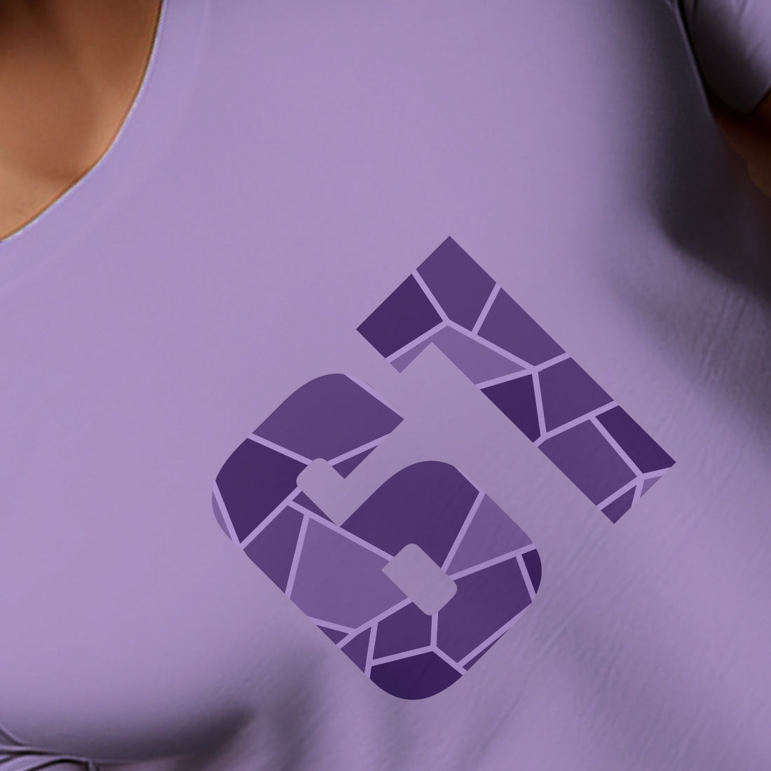61 Number Unisex T-Shirt (Iris Lavender)