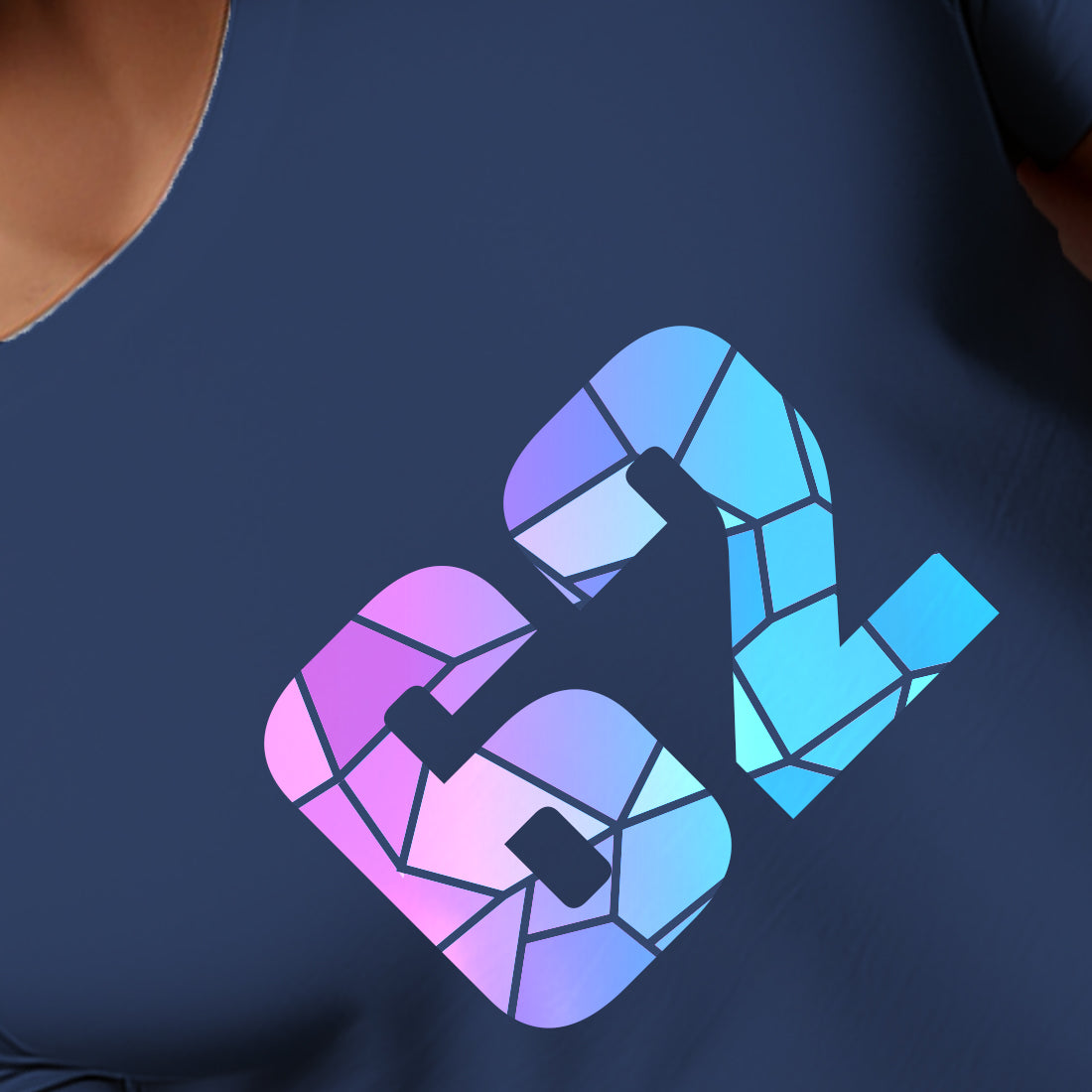 62 Number Unisex T-Shirt (Navy Blue)