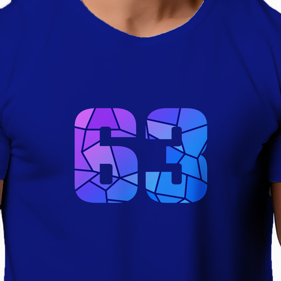 63 Number Unisex T-Shirt (Royal Blue)